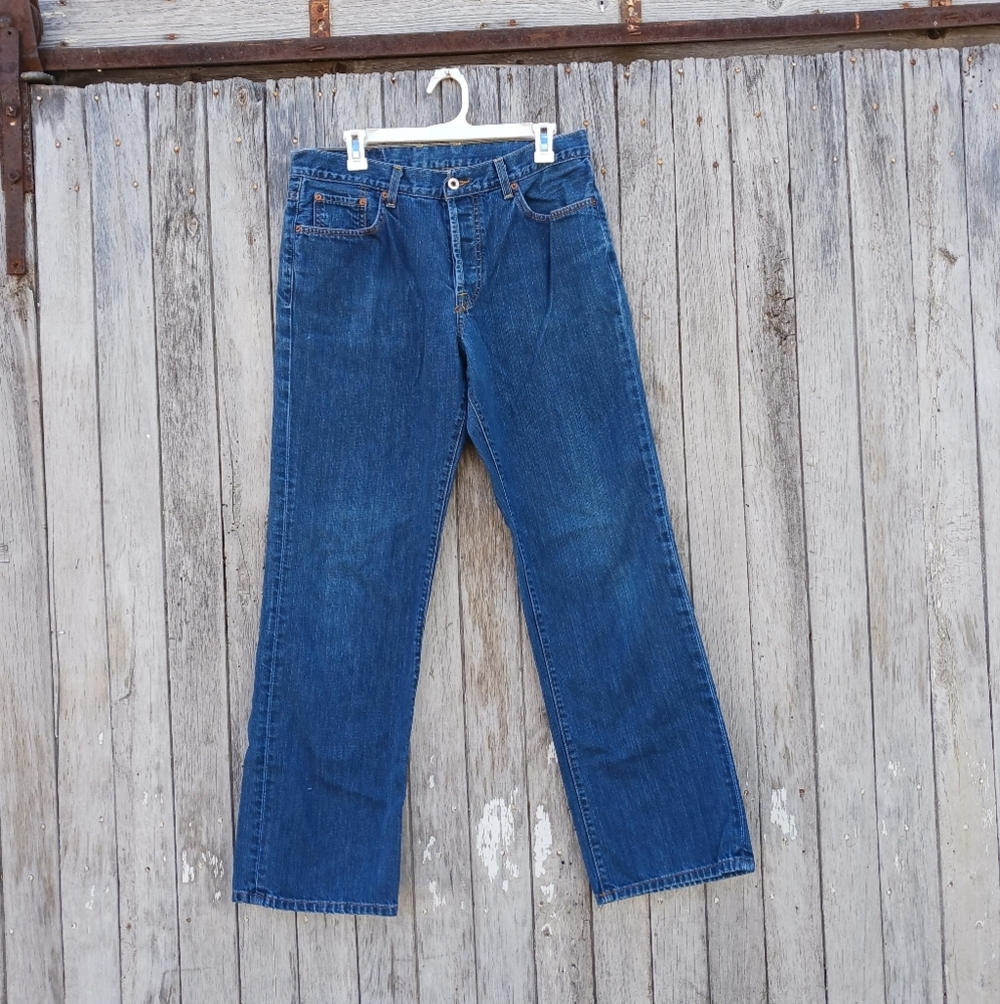 Vintage Lucky Brand Dungarees American Classic Mens Size 34x32 Blue Denim Cotton